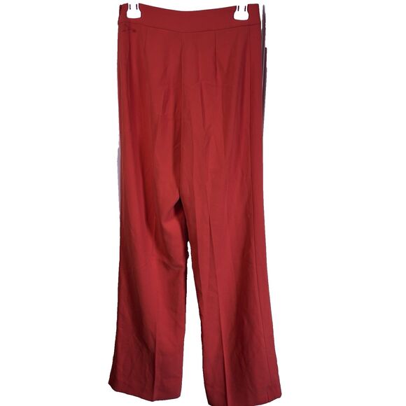Zara Orange Flare Dress Pants with zipper on one side size XS NWT - Picture 4 of 14